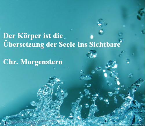 Der Körper ist die Übersetzung der Seele ins Sichtbare - Chr. Morgenstern